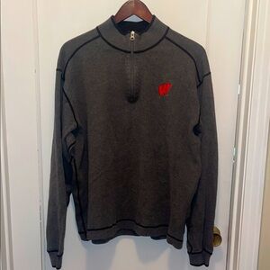 [cutter & buck] Wisconsin 3/4 Zip Mock Neck Pullover